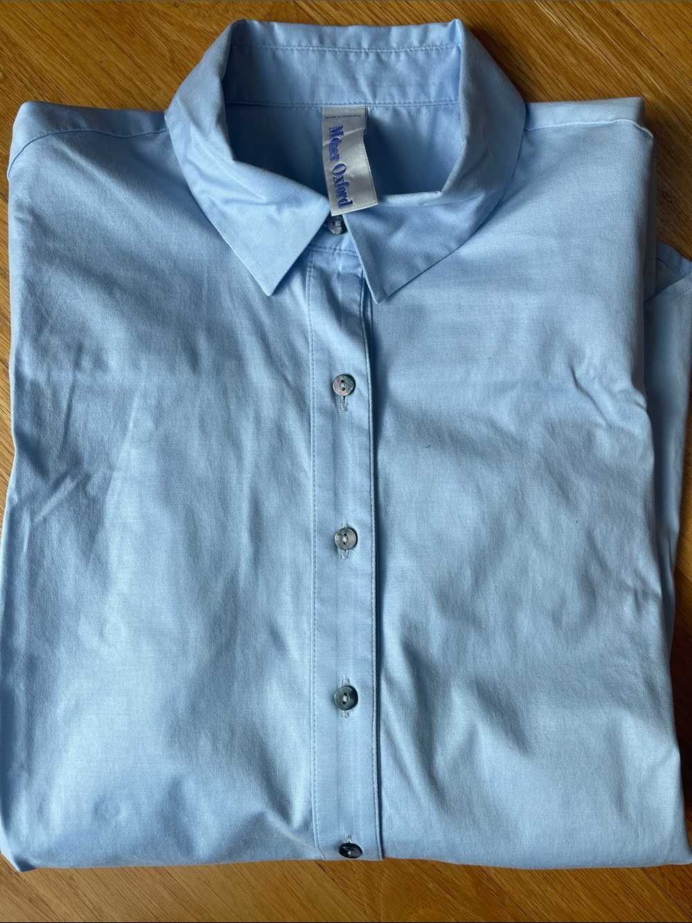 Light Blue Women’s Button-Down Dress Shirt - Classic Collar